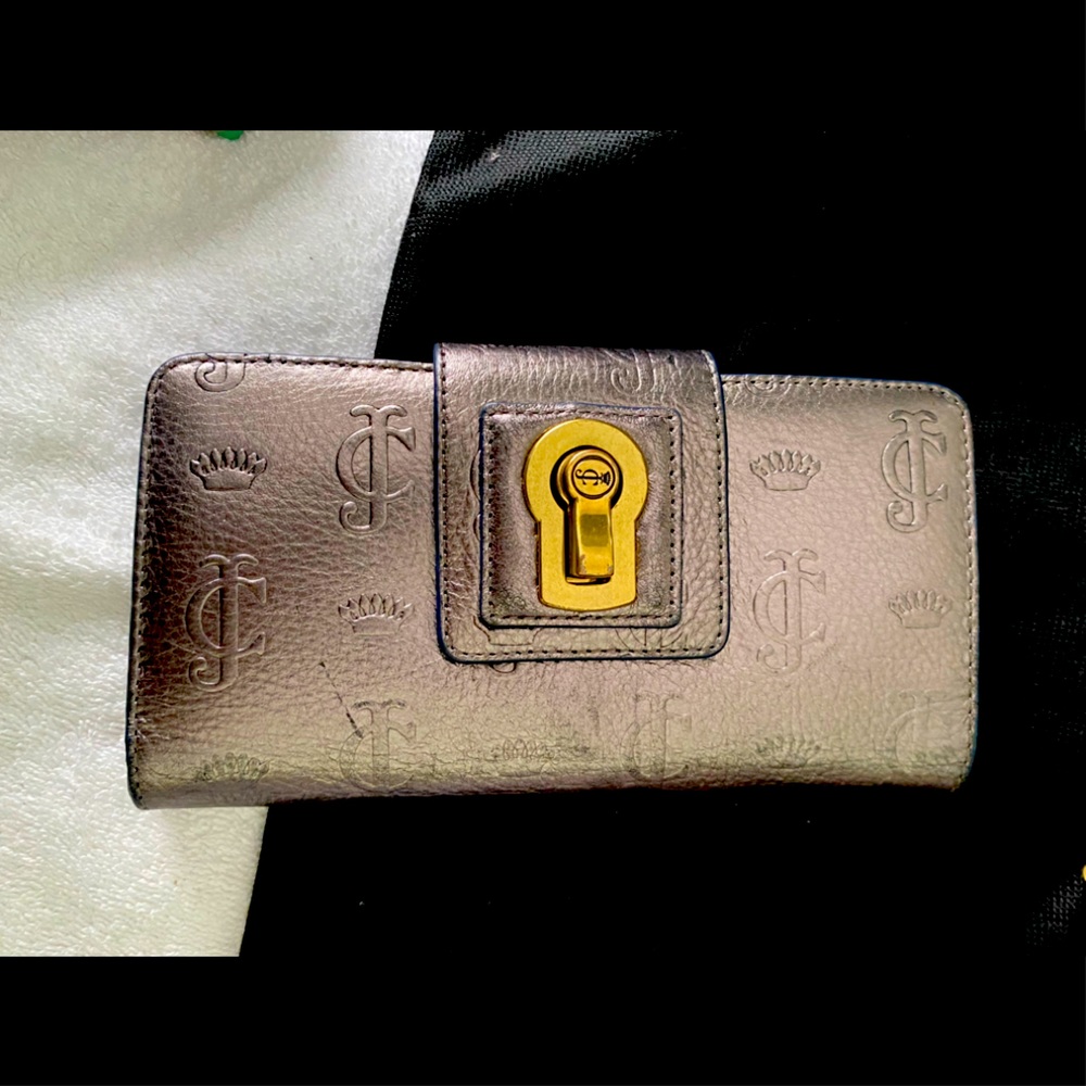 Authentic Juicy Couture wallet -pewter in color